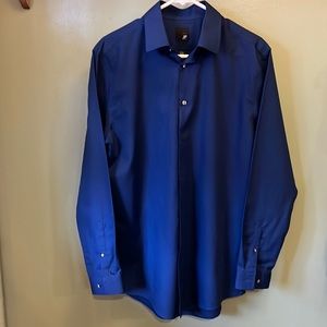 J. Ferrar Slim Fit Blue Dress Shirt